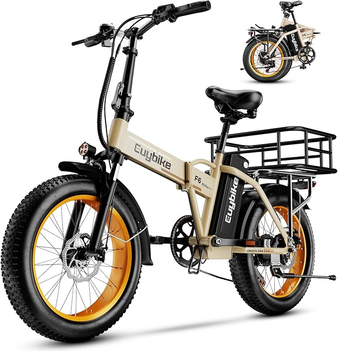 1000W Folding Electric Bike, 48V 20AH Large Removable Battery E Bike, 30+MPH, 80 Miles Max Range, 20