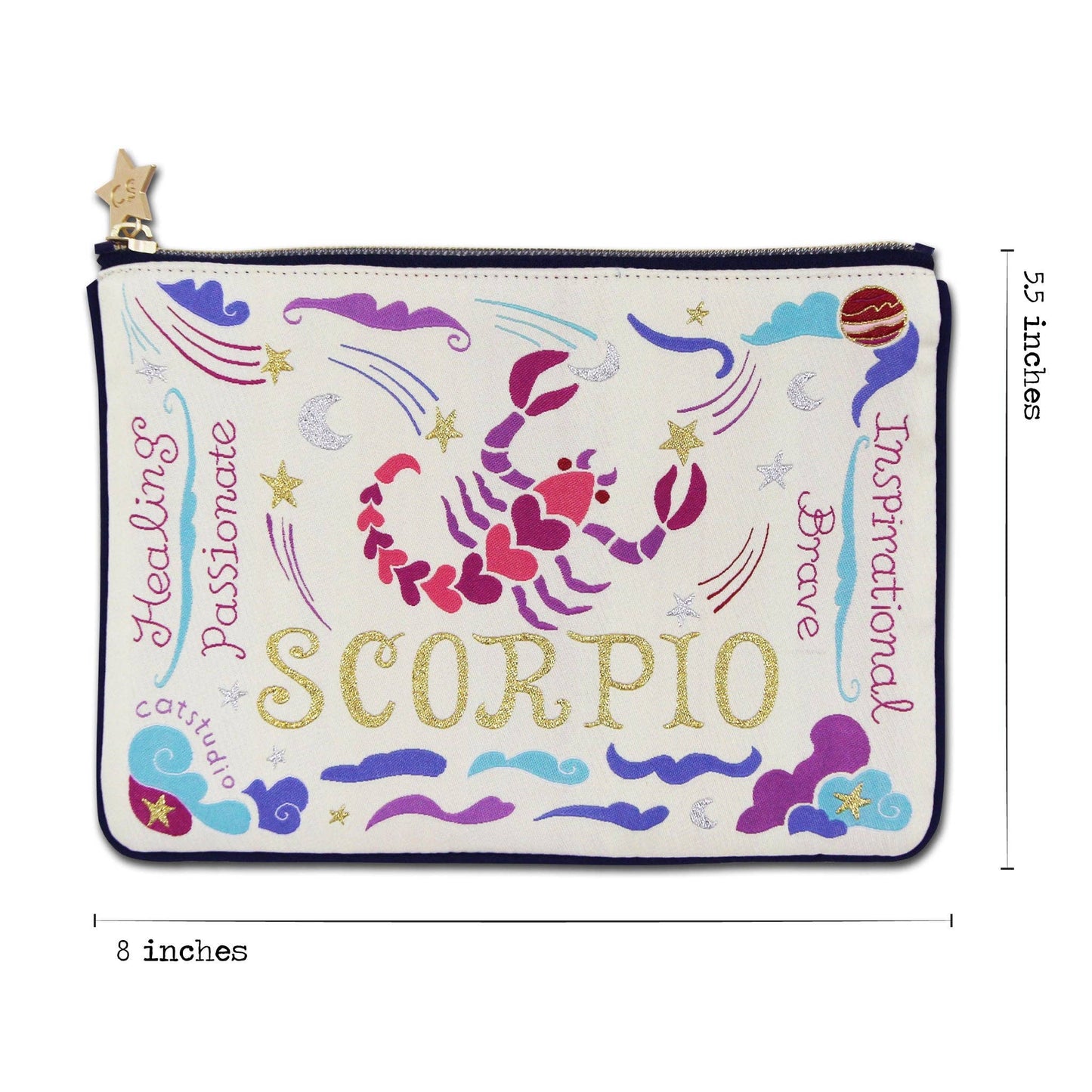 catstudio - Scorpio Astrology Zip Pouch
