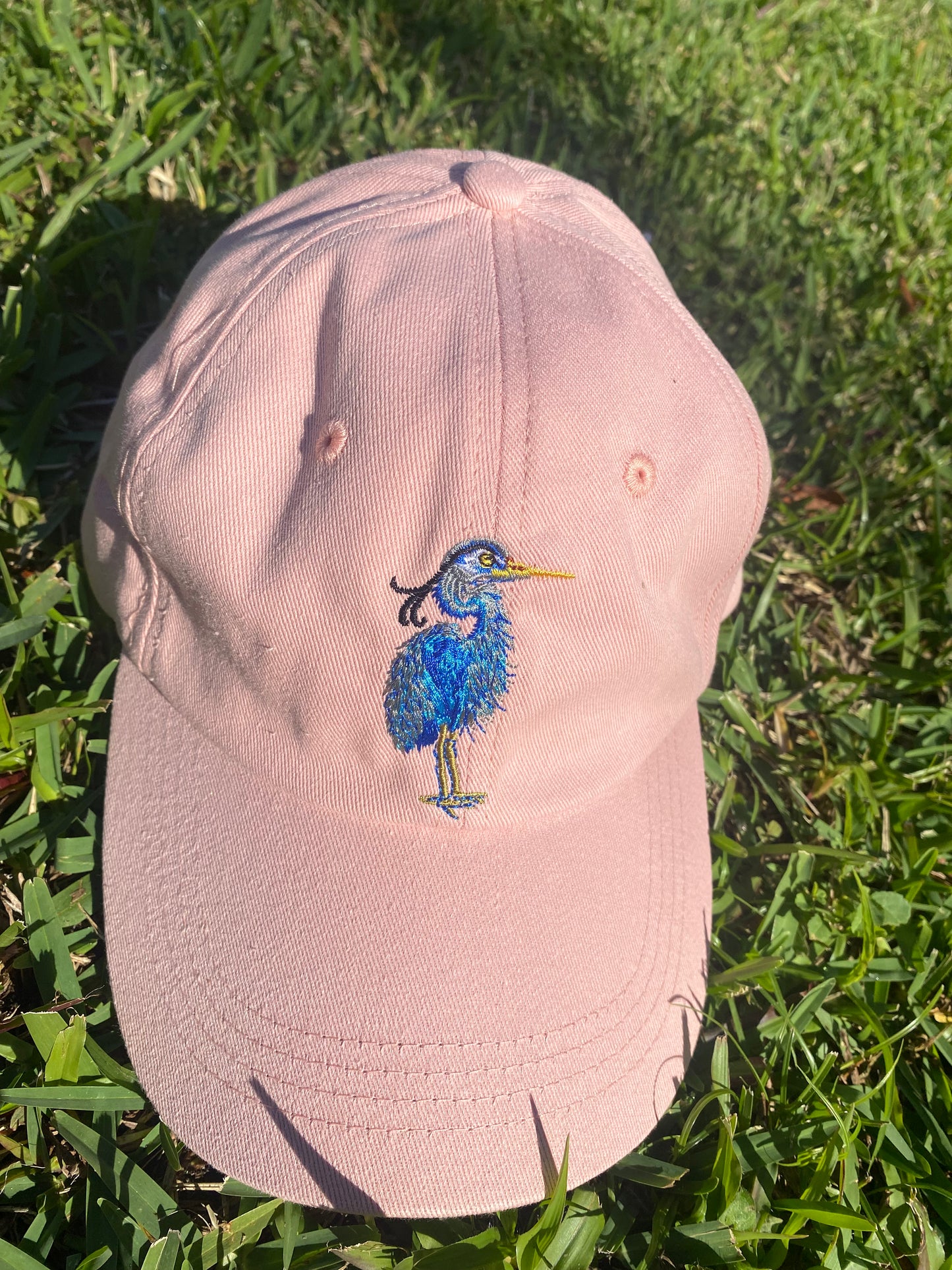 Pink The Spa of Charleston Embroidered Great Embroidered Heron Baseball Cap