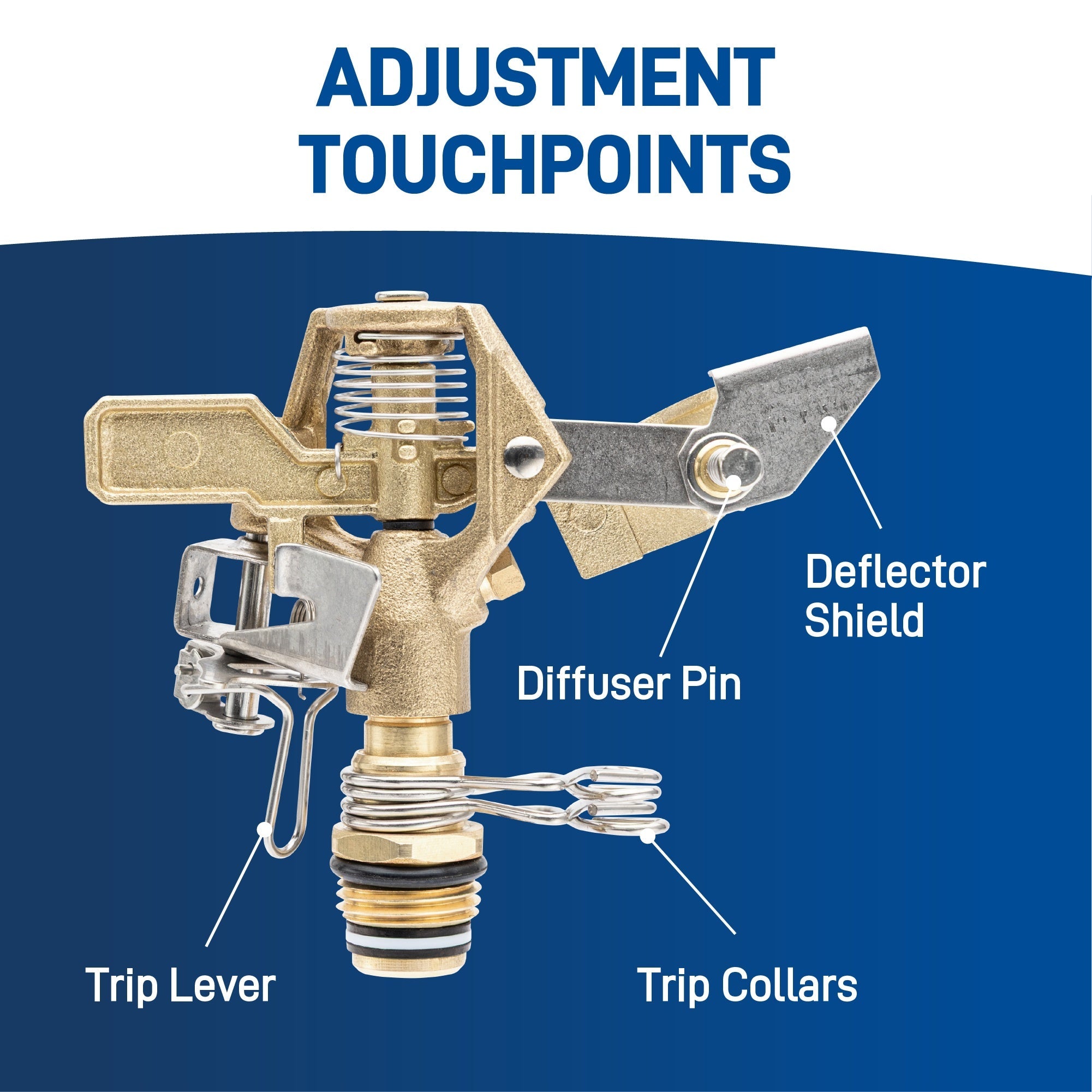 1/2" Brass Impact Sprinkler Head | 55032