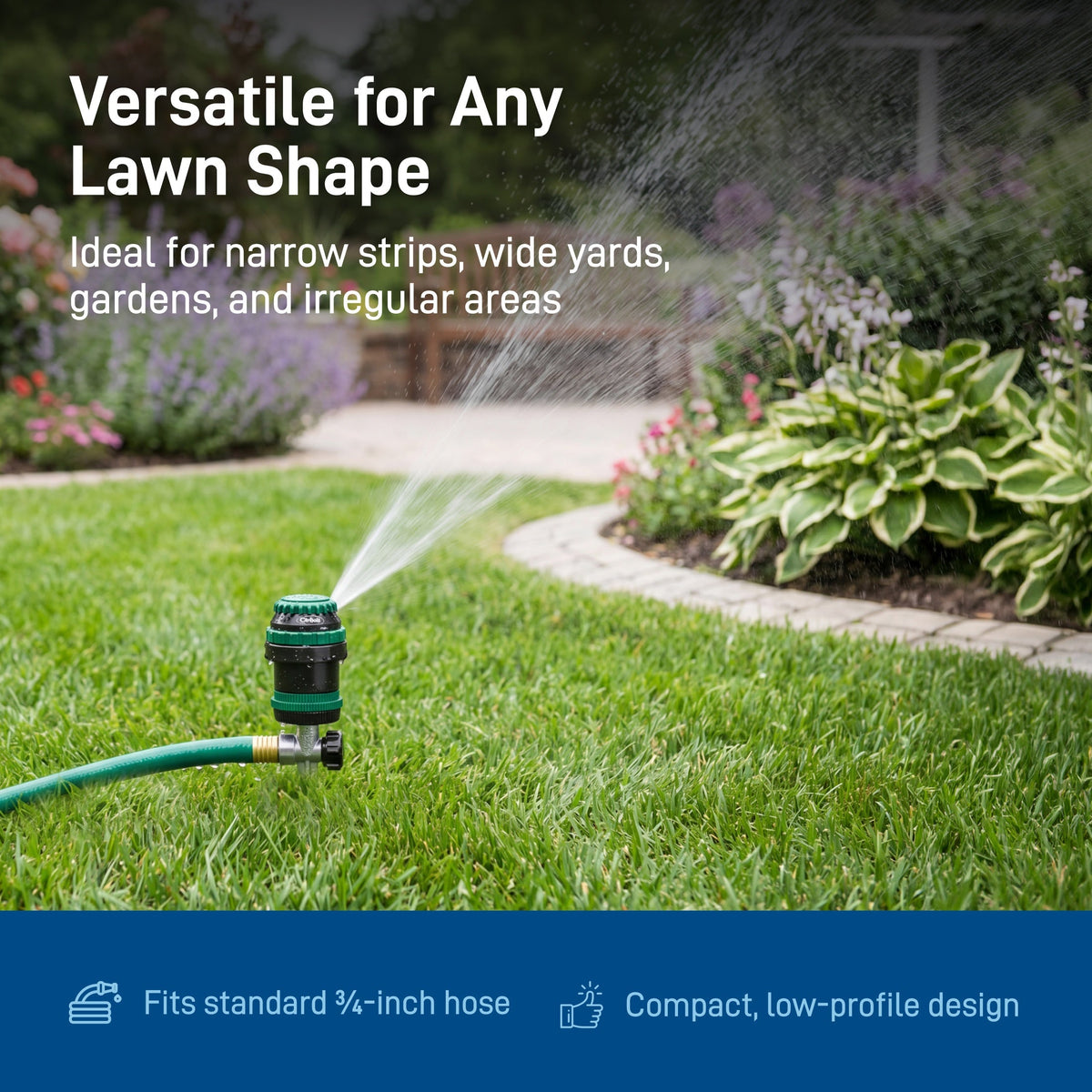 H2O-Six® Gear-Drive Sprinkler on Metal T Spike 58573