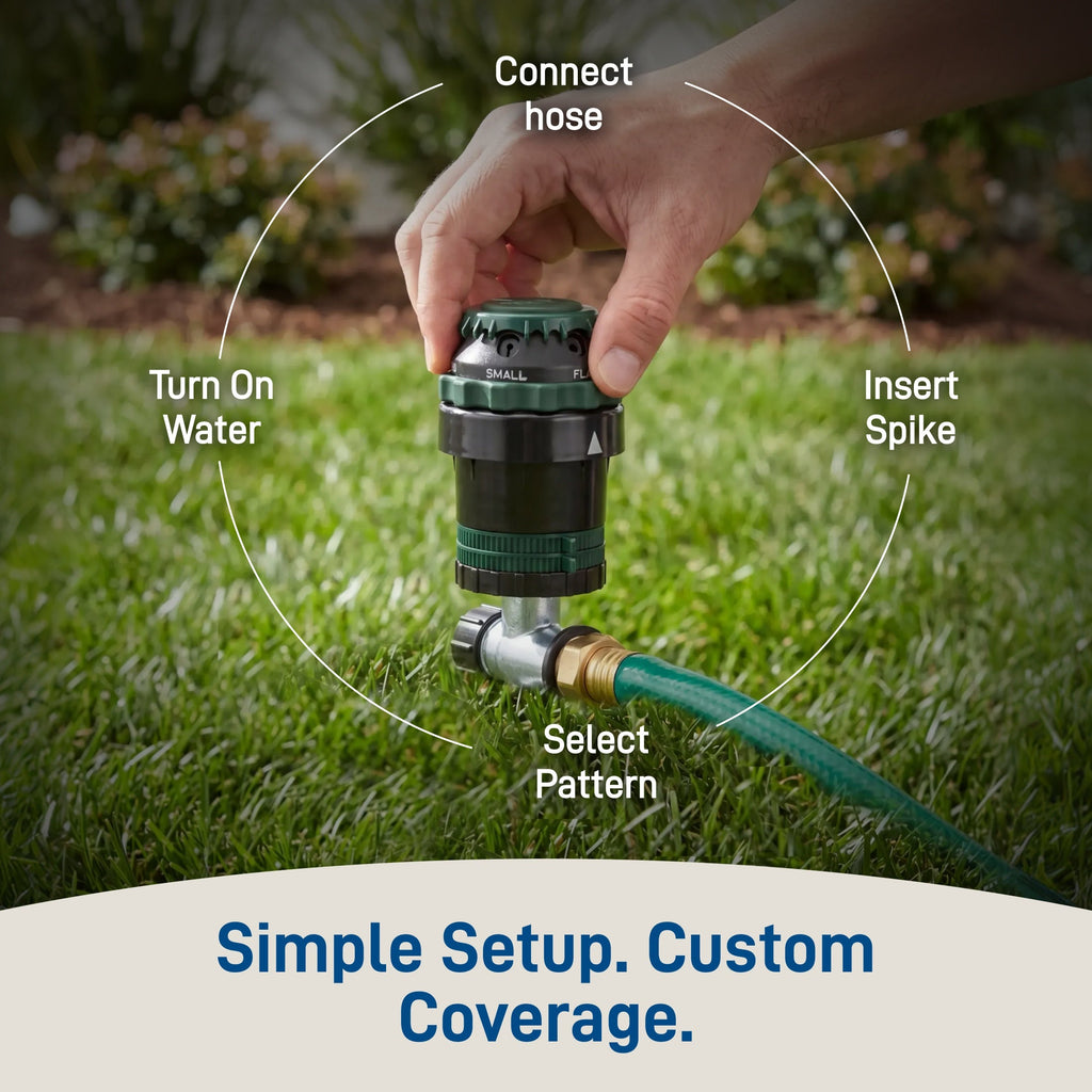 H2O-Six® Gear-Drive Sprinkler on Metal T Spike 58573