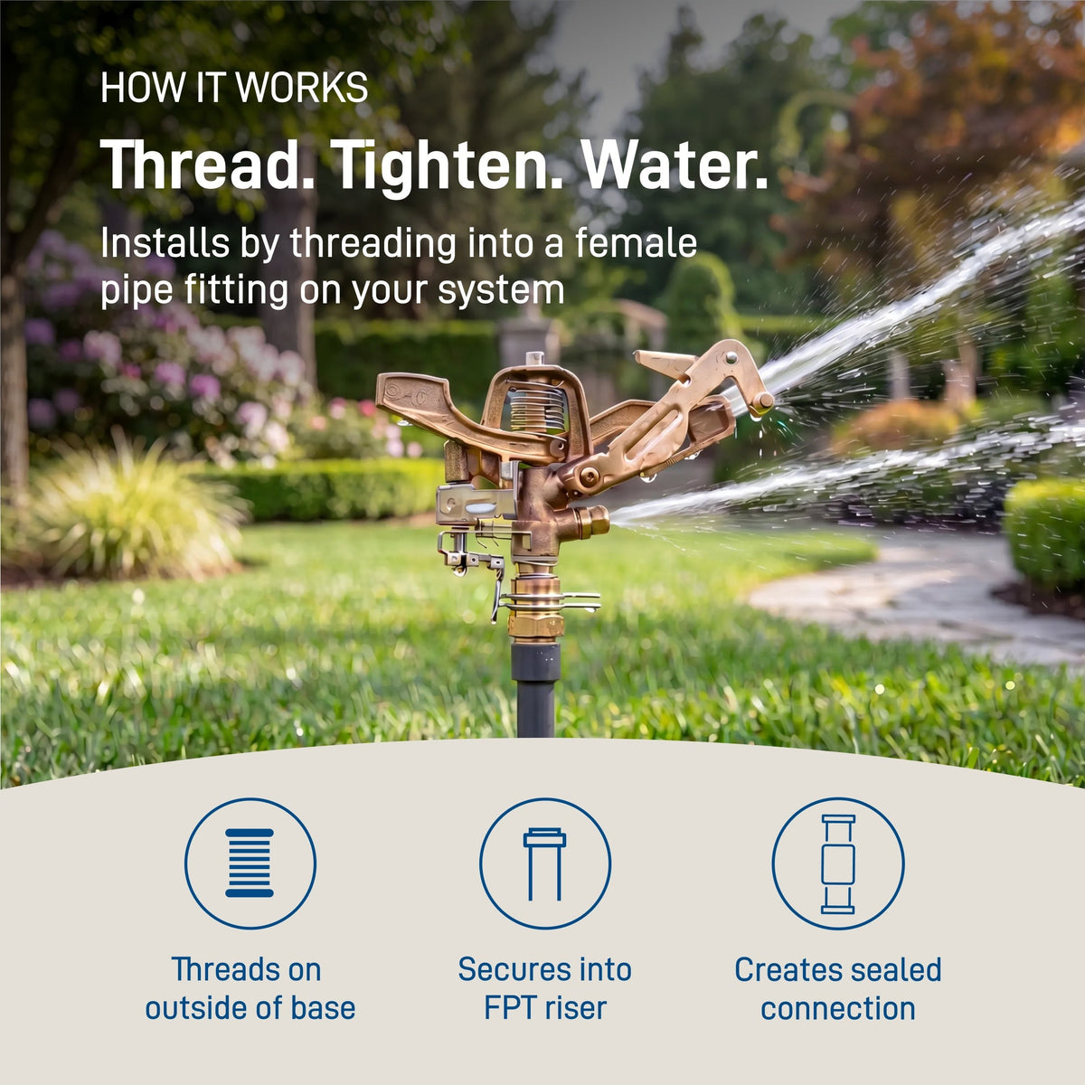 3/4 in. MPT Brass Impact Sprinkler Head | 55016