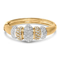 18K Gold 6.00 Cttw Diamond Graduating Dome Bangle Bracelet (G-H Color, VS2-SI1 Clarity)
