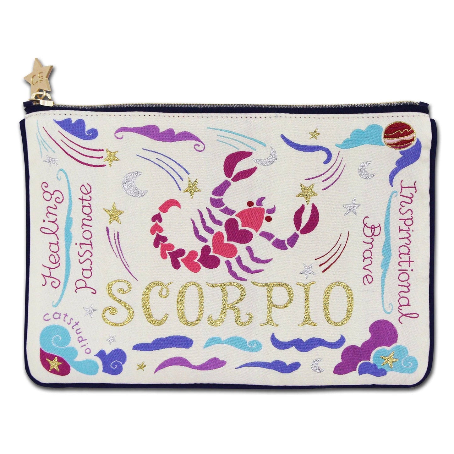 catstudio - Scorpio Astrology Zip Pouch