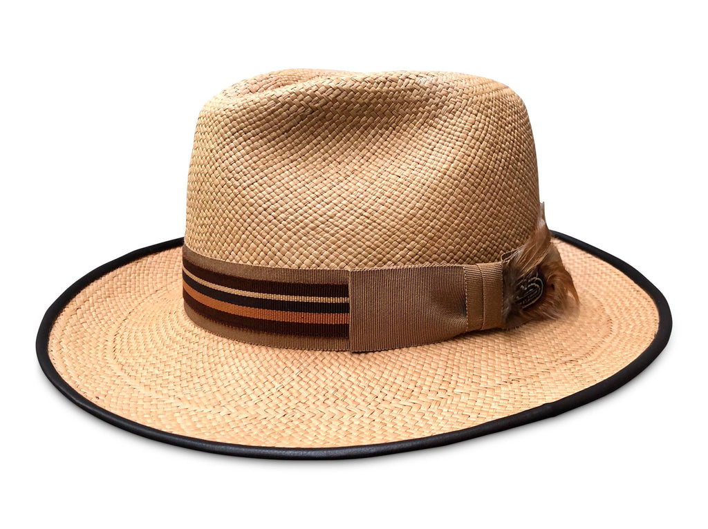 Cha Cha's House of Ill Repute - Royal - Panama Straw Fedora: Camel / Small 22/22.5