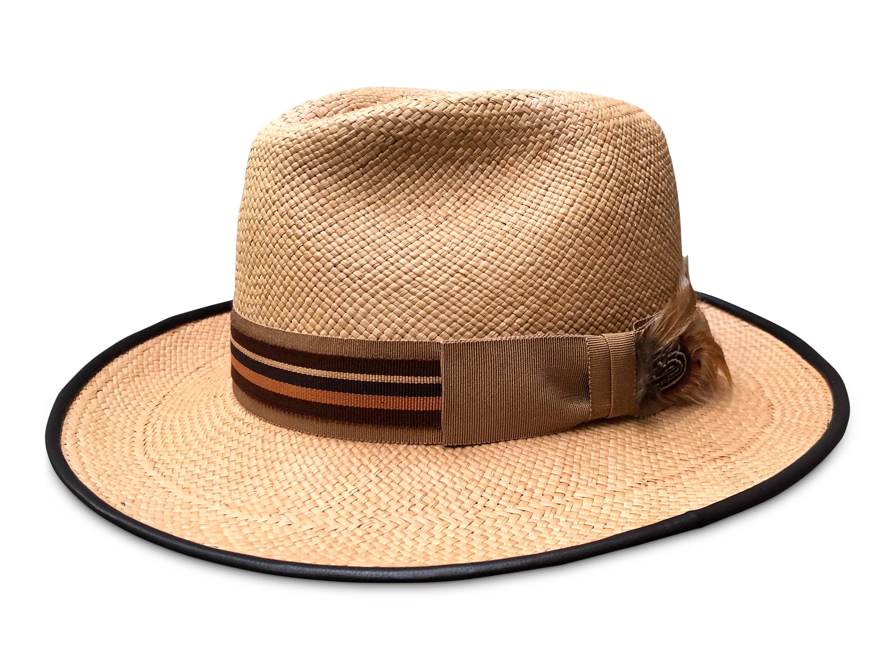 Cha Cha's House of Ill Repute - Royal - Panama Straw Fedora: Camel / Small 22/22.5