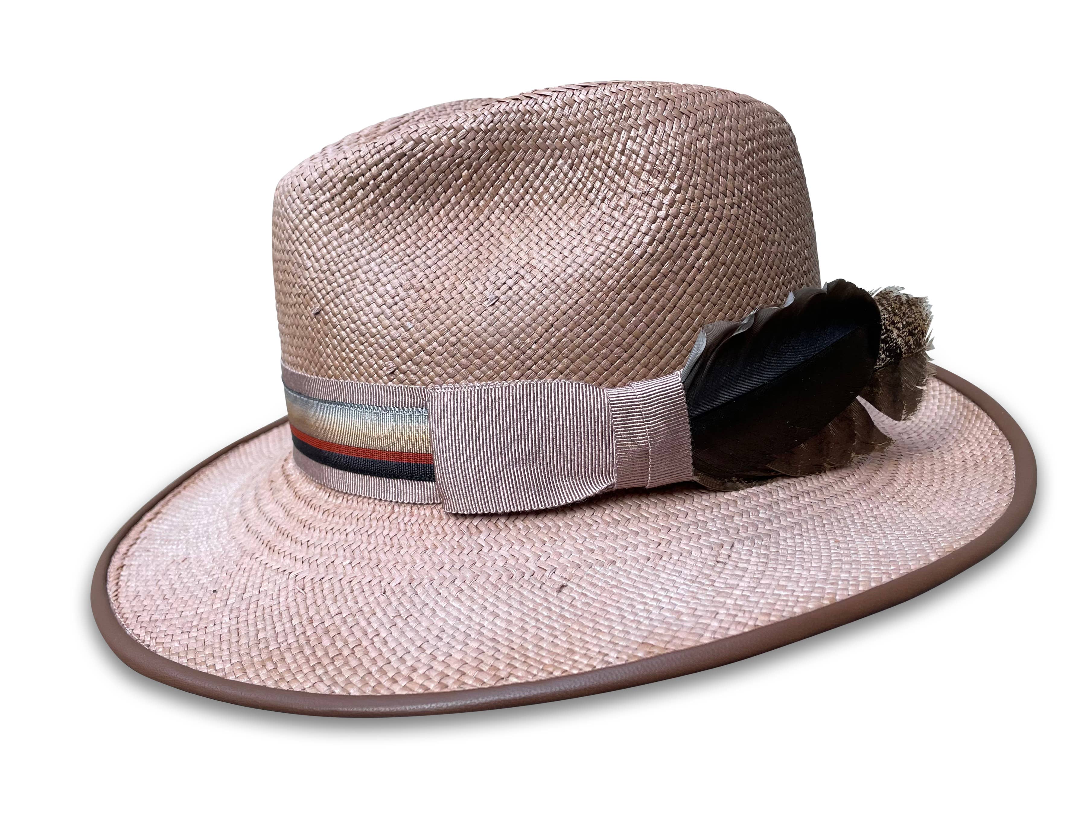 Cha Cha's House of Ill Repute - Royal - Panama Straw Fedora: Camel / Small 22/22.5