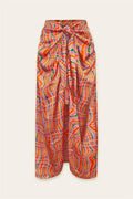 Disco Animal Vacay Skirt - Orange Mirage