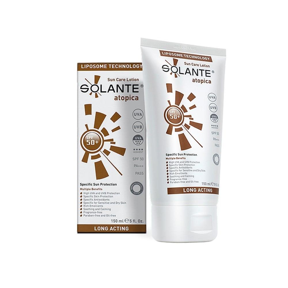 Solante Atopica SPF 50+ Sunscreen Lotion for Dry & Sensitive Skin - Hypoallergenic & Non-Comedogenic - 5.07 fl oz