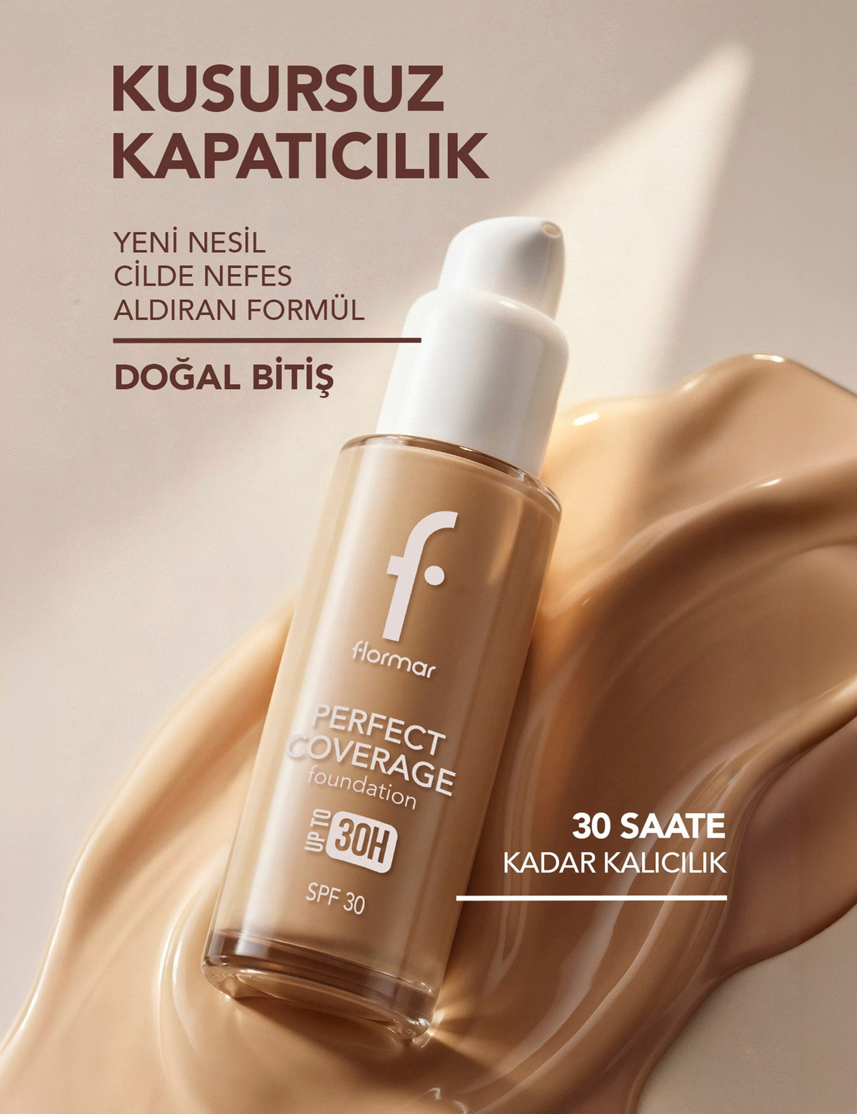 Flormar Perfect Coverage High Pigment SPF30 Foundation 30ml