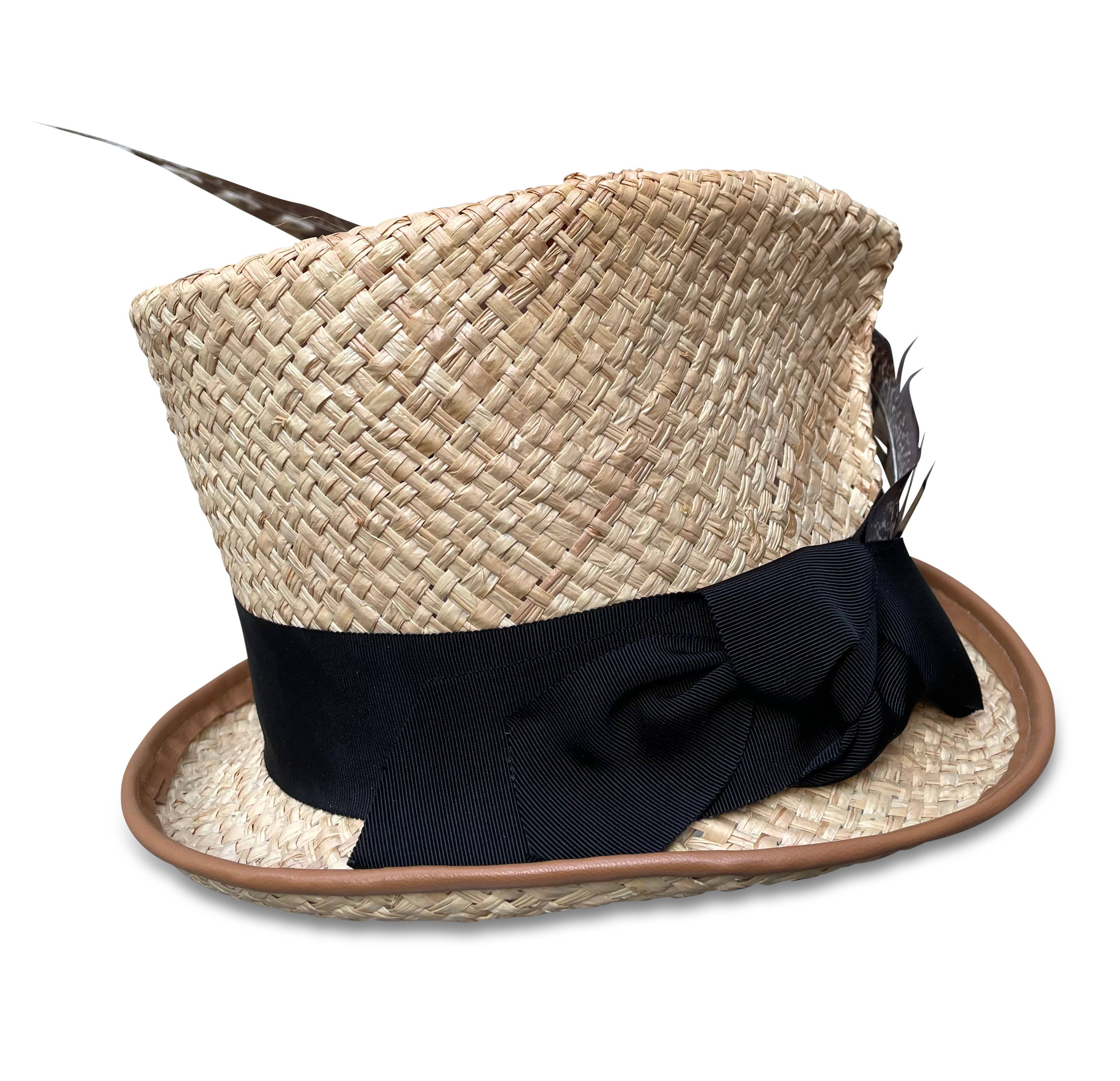 Cha Cha's House of Ill Repute - Fay - Twisted Straw Top Hat: Medium 22.5/23