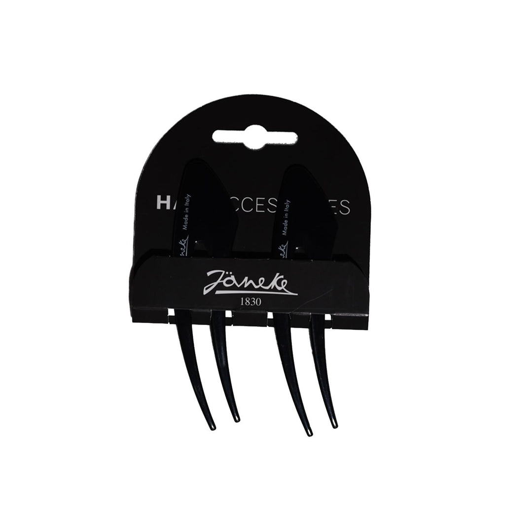 Janeke Small Black Hair Clips Set of 2 for Secure Hold