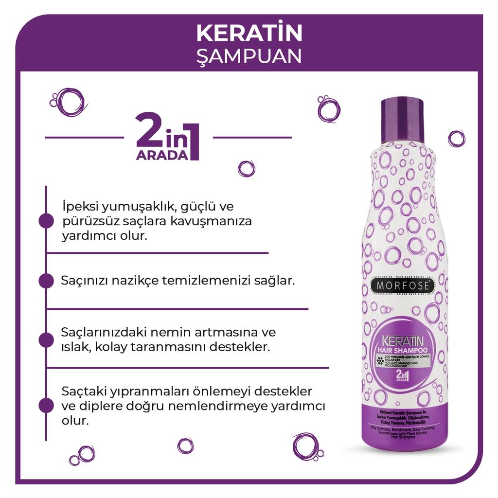 Morfose Keratin Hair Shampoo for Damaged Hair 500 ml