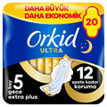 Orkid Overnight Hygienic Pads Extra Absorbency for Heavy Flow Nights - 20 Count