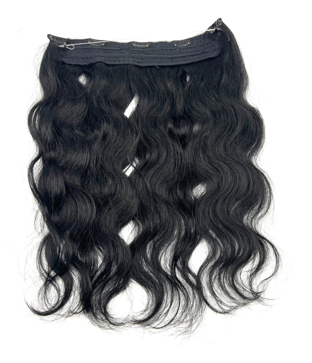 VIP Extensions 100% Human Hair BandX Halo Body Wave 18" with Clip