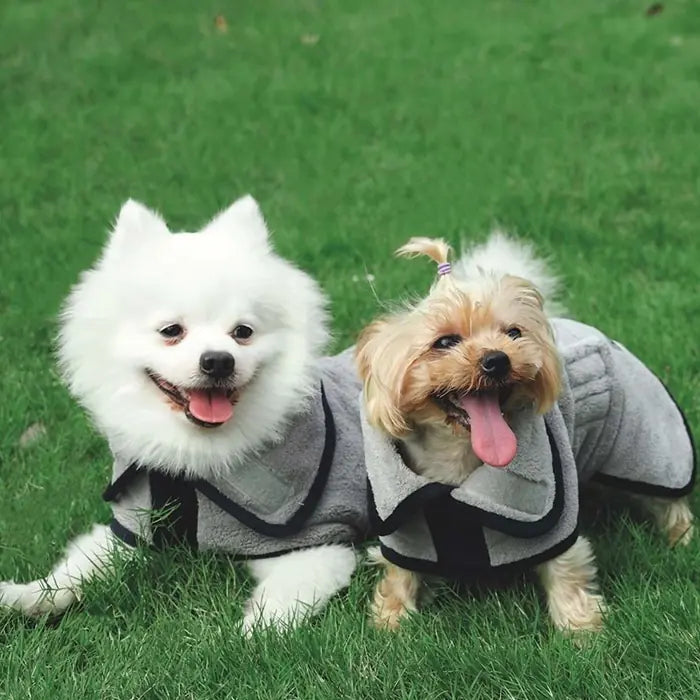 M-Pets Bath Time Dog Bathrobe Quick-Dry Microfiber XL