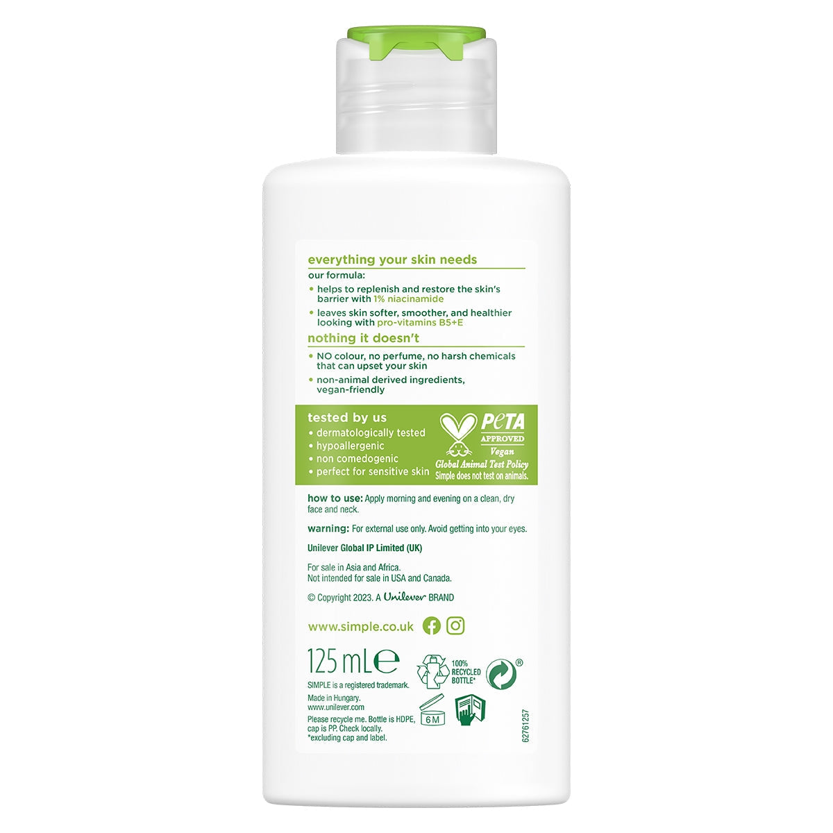 Simple Kind to Skin Hydrating Light Moisturizer 125 ml