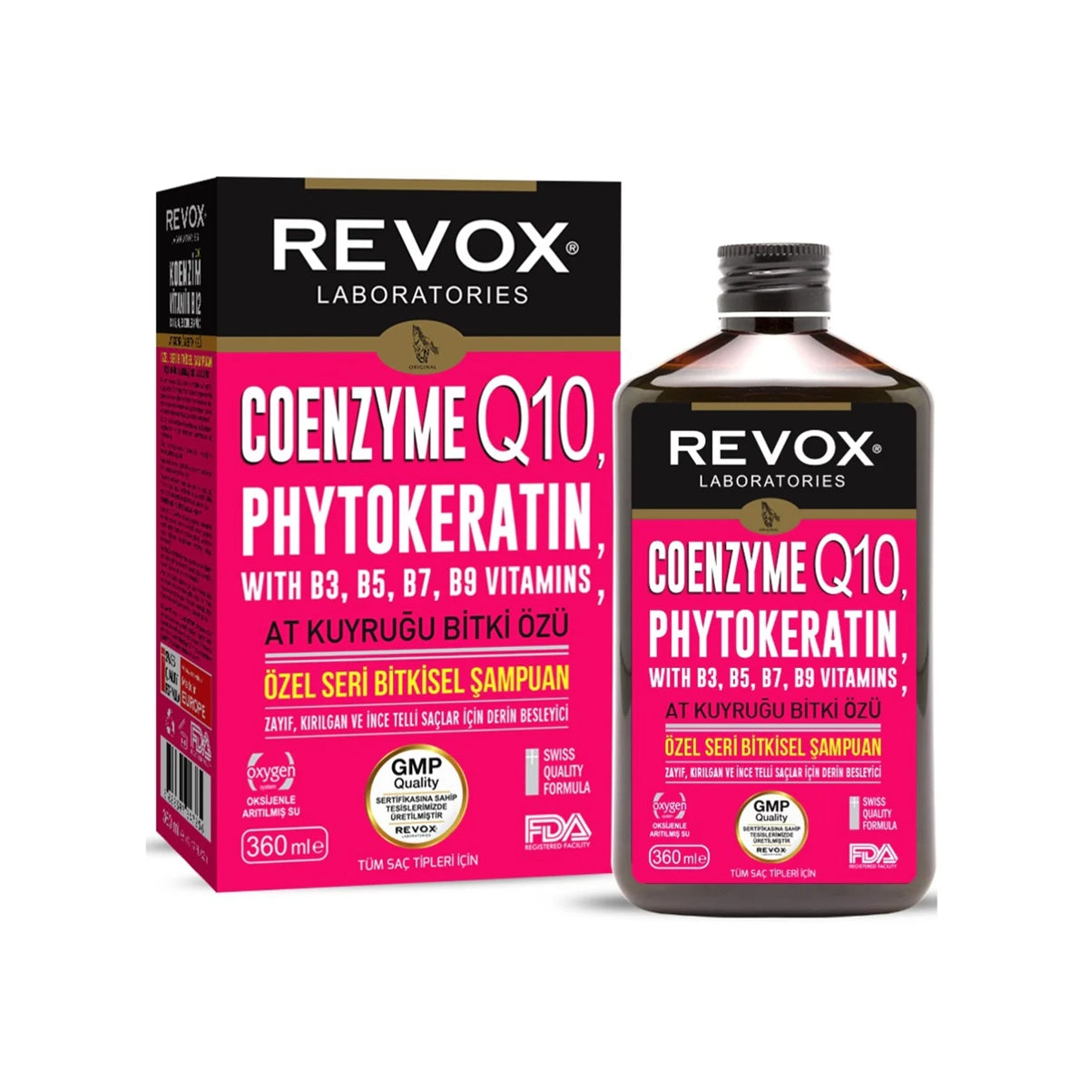 Revox Qenzym Q10 Shampoo Strengthening Formula 360 ml