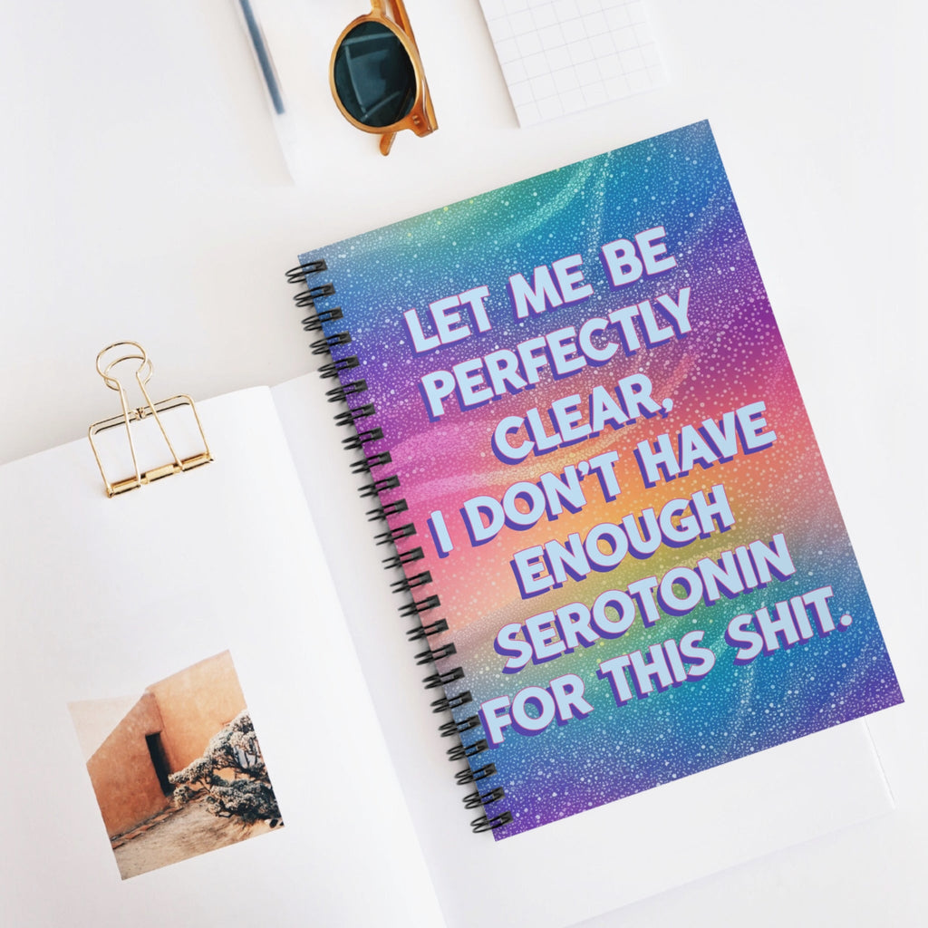 Bespattered Facade Seritonin Spiral Notebook - Lined Pages
