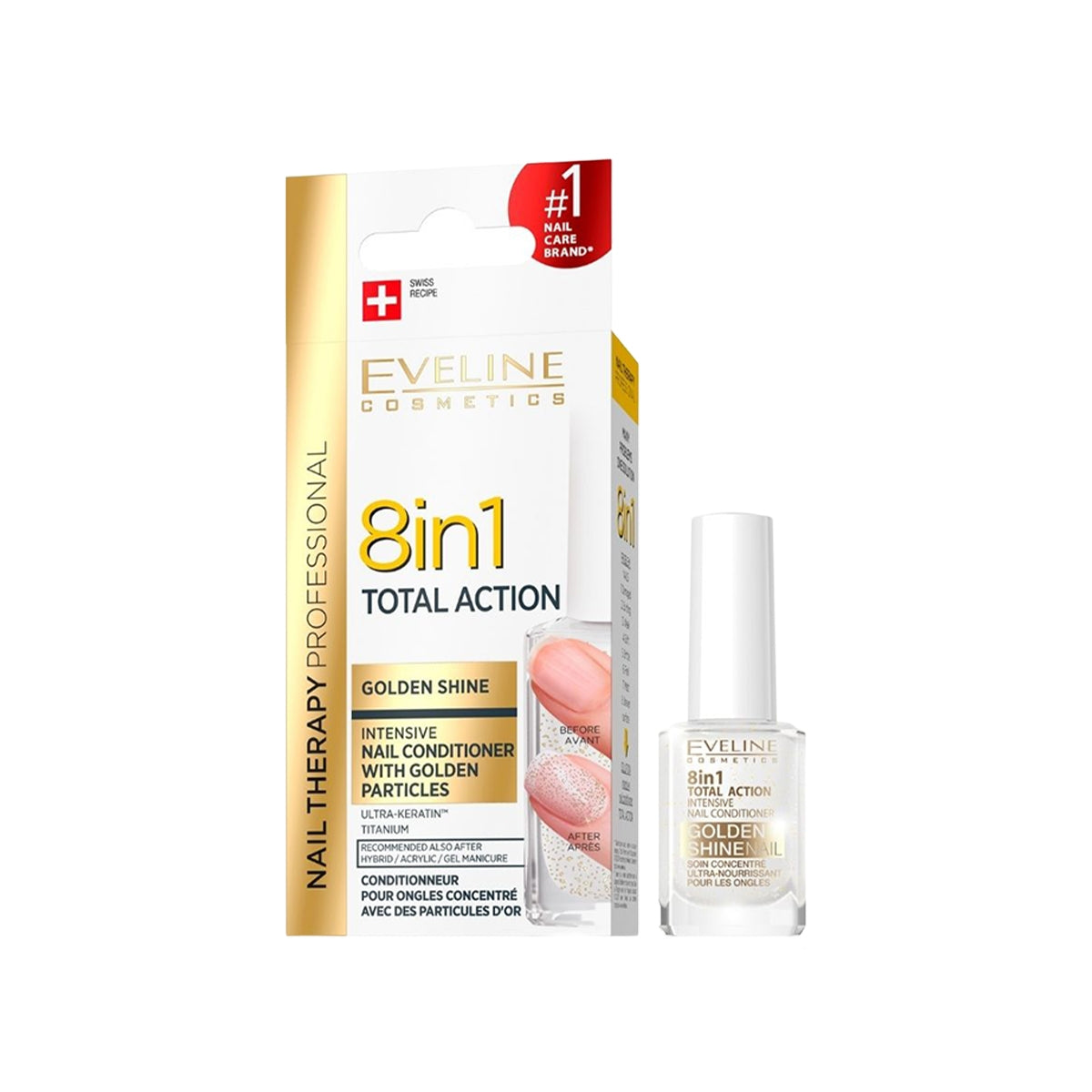 Eveline Golden Shine Nail Conditioner Strengthening Formula 12ml