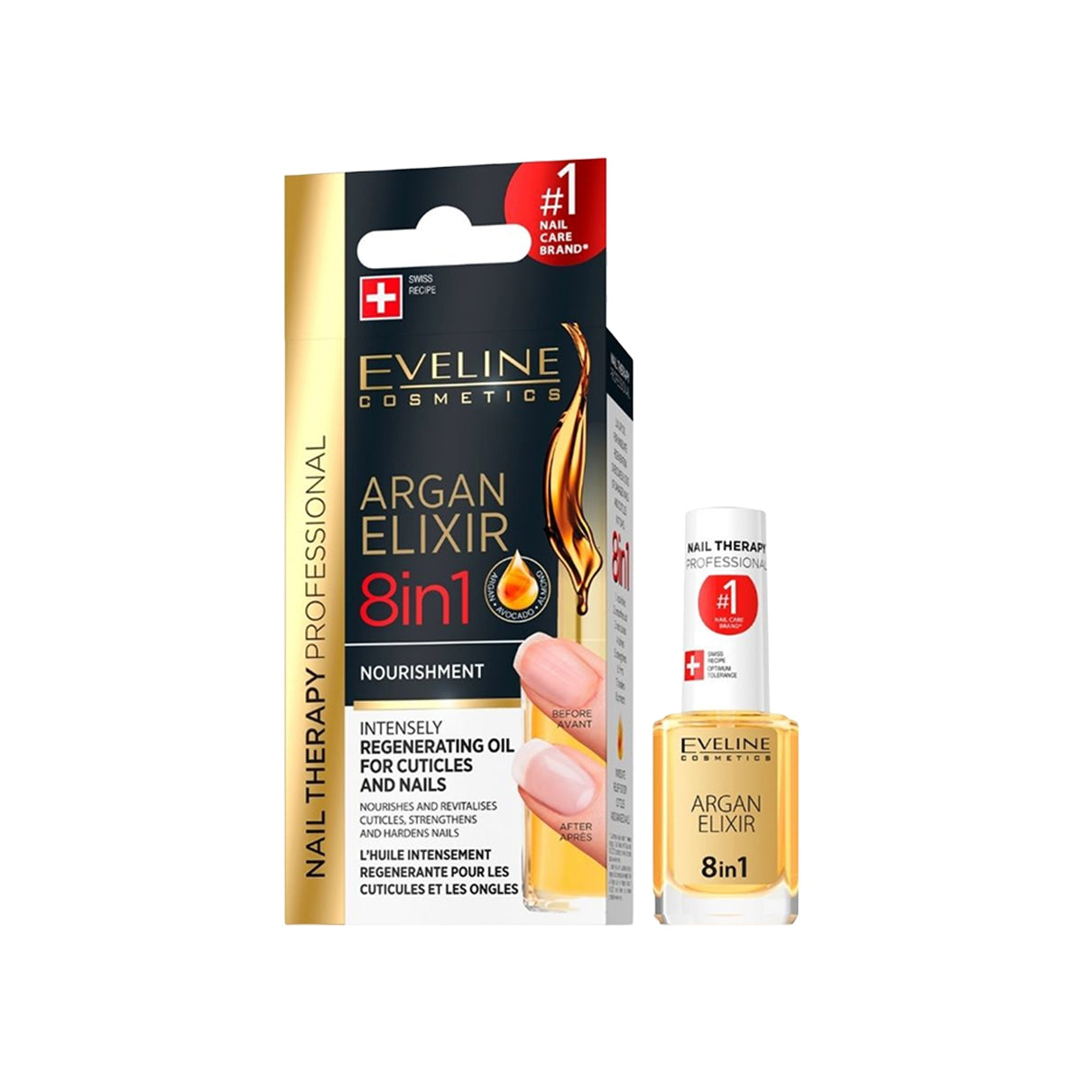 Eveline Argan Elixir Nail and Cuticle Oil for Strength 12ml