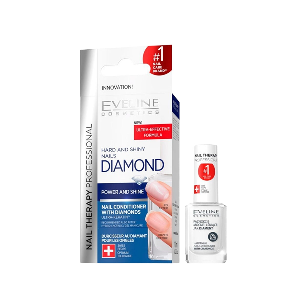 Eveline Strong and Shiny Nail Strengthener with Diamond 12ml