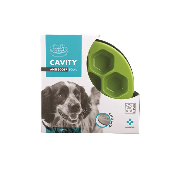M-Pets Cavity Slow Feeder Pet Bowl Green 1200ml