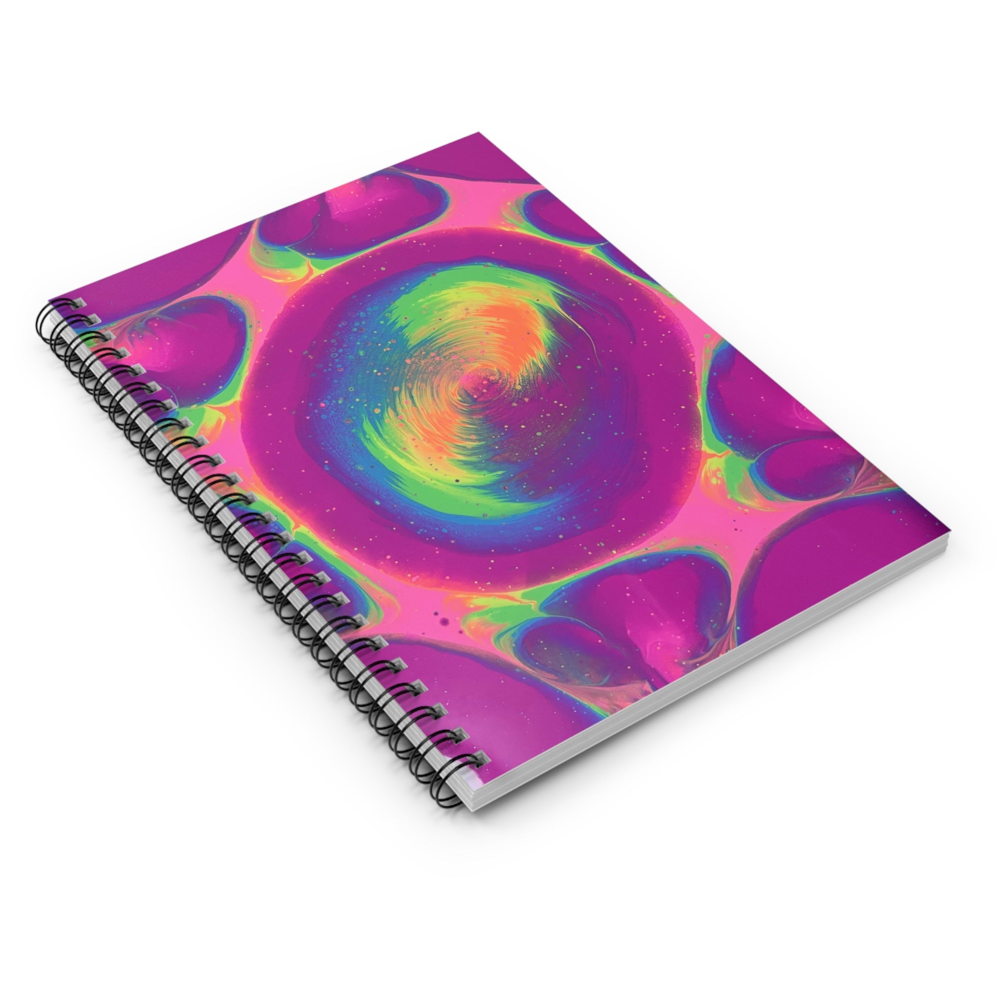 Bespattered Facade Neon Hurricane Spiral Notebook - Lined Pages