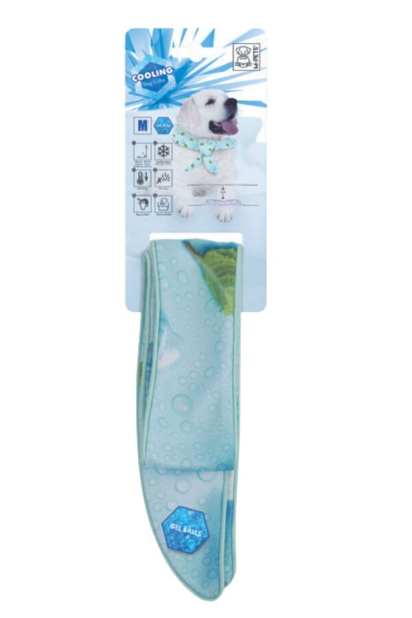 M-Pets Cooling Dog Collar Freezable Blue Medium 4.5x90cm