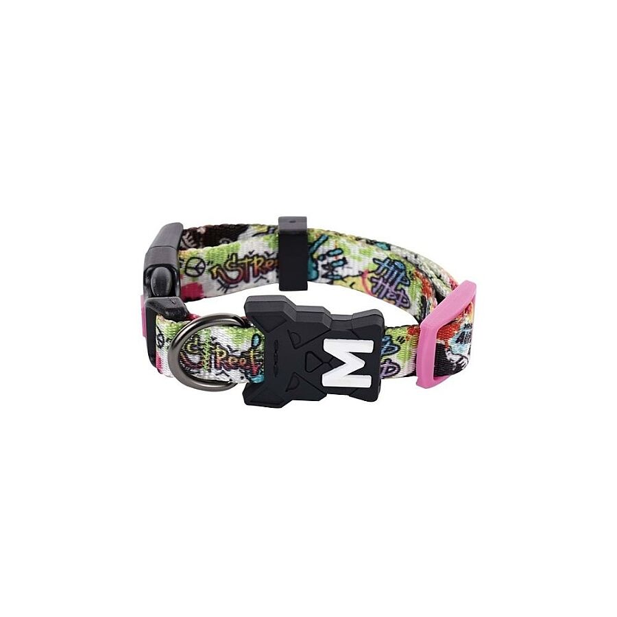 M-Pets Urbanstyle Graffiti Dog Collar Adjustable XS