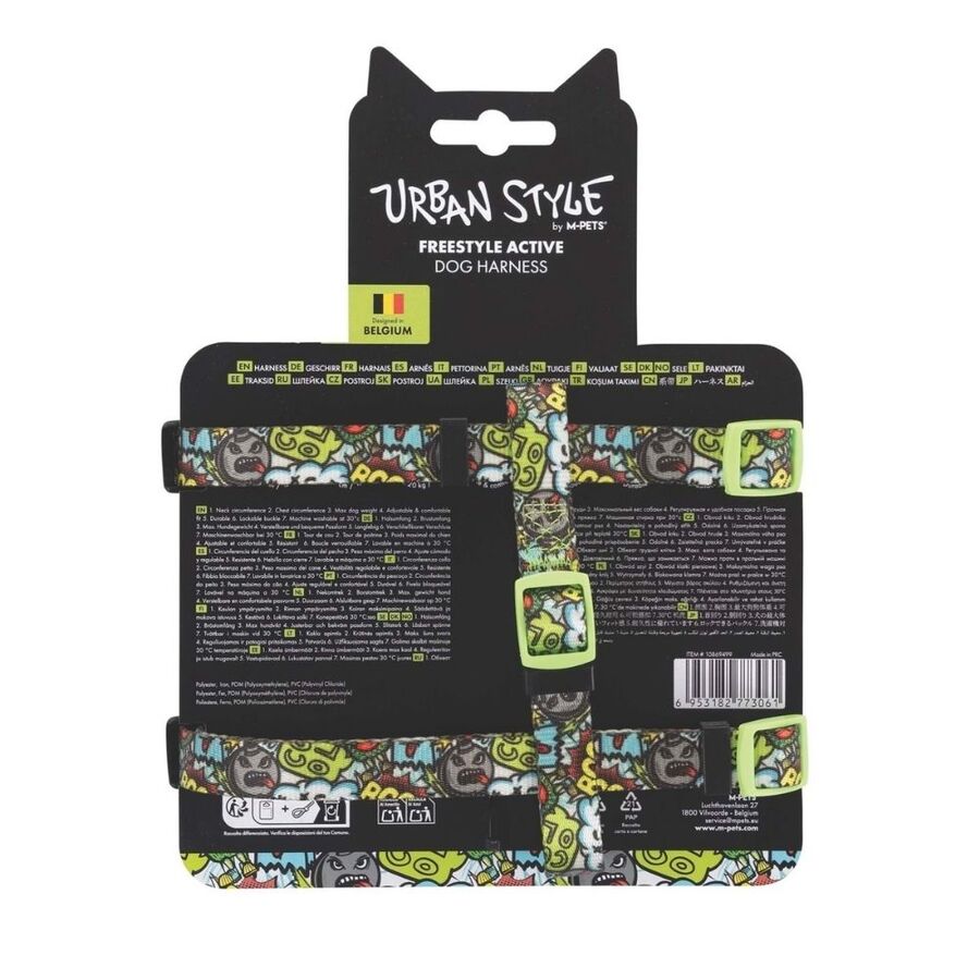 M-Pets Urbanstyle Active Dog Harness Multicolor Small