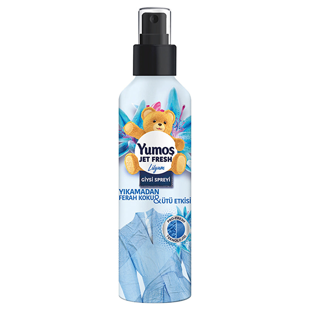 Yumoş Jet Fresh Spray - Lily Scent 200ml | Refreshing Fabric Care