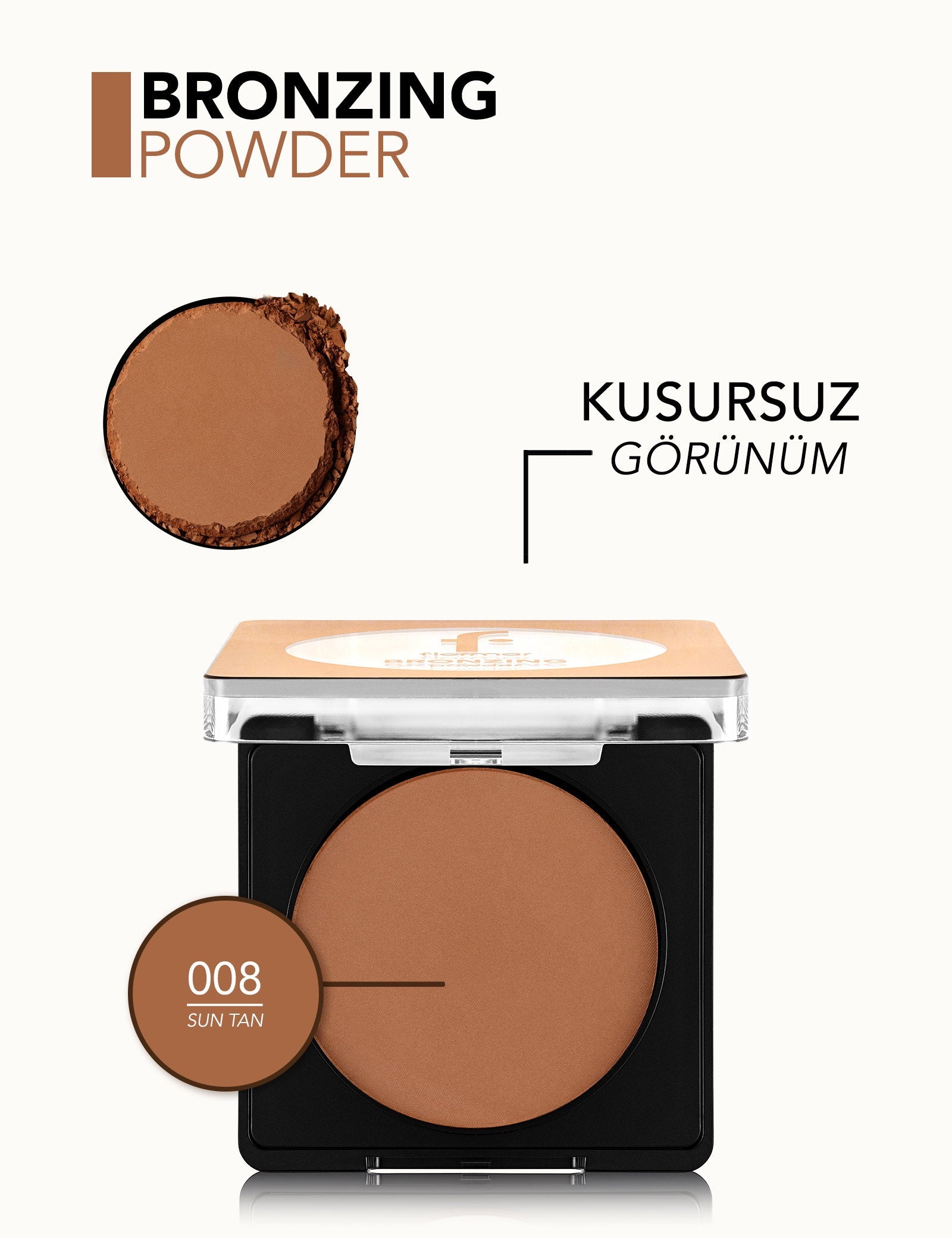 Flormar Compact Bronzing Powder Soft Texture Matte Finish BR08