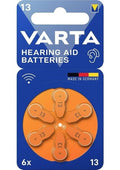 Varta Size 13 Hearing Aid Batteries Long-Lasting Power 6-Pack