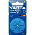 Varta 675 Hearing Aid Batteries Long-Lasting Power 6 Pack