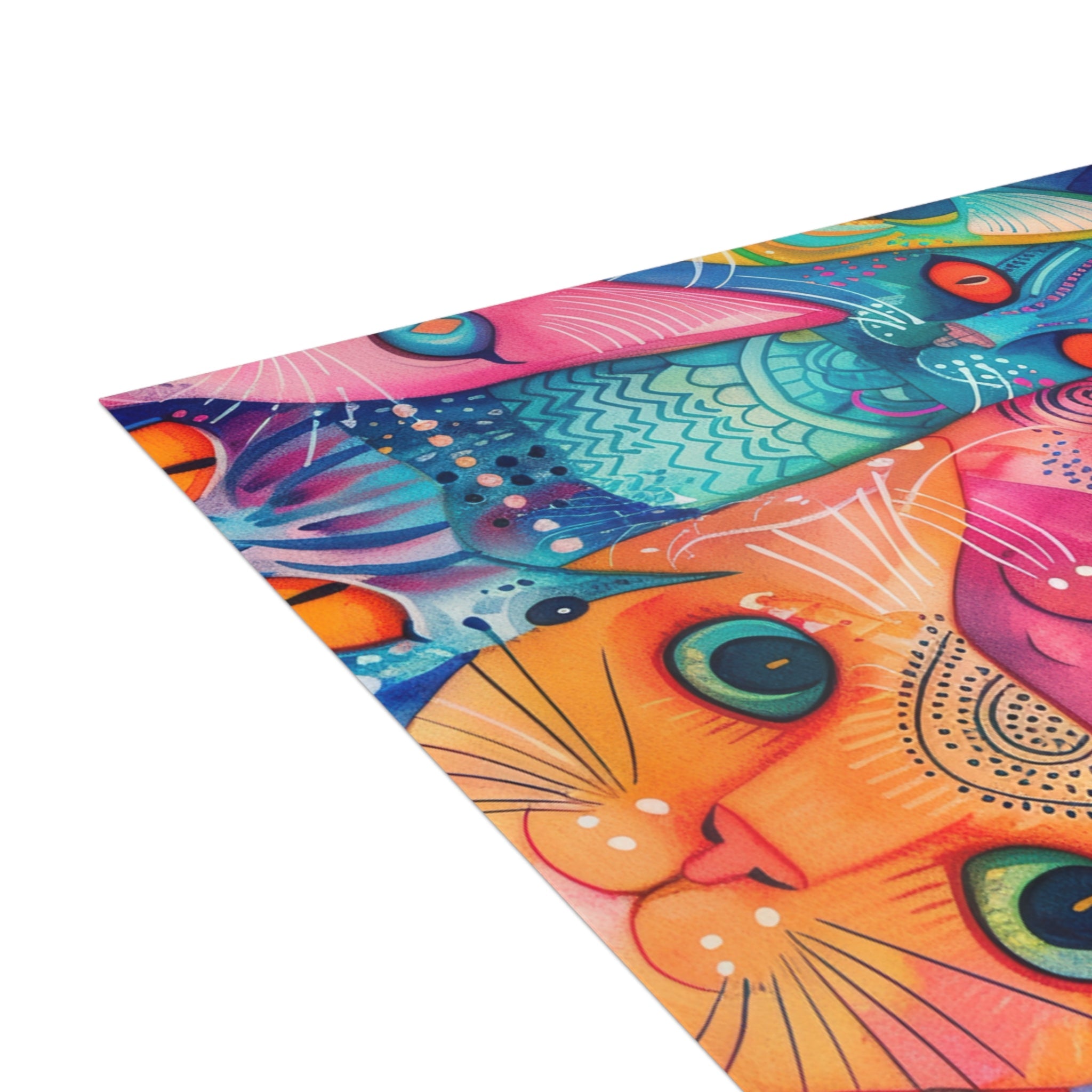 Bespattered Facade Rainbow Cat Party Postcards (no envelopes) | Sets of 10, 30, or 50