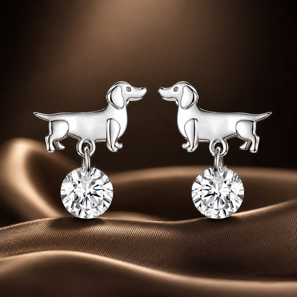 925 Sterling Silver White Gold Plated Pavé Setting CZ Earrings for Women