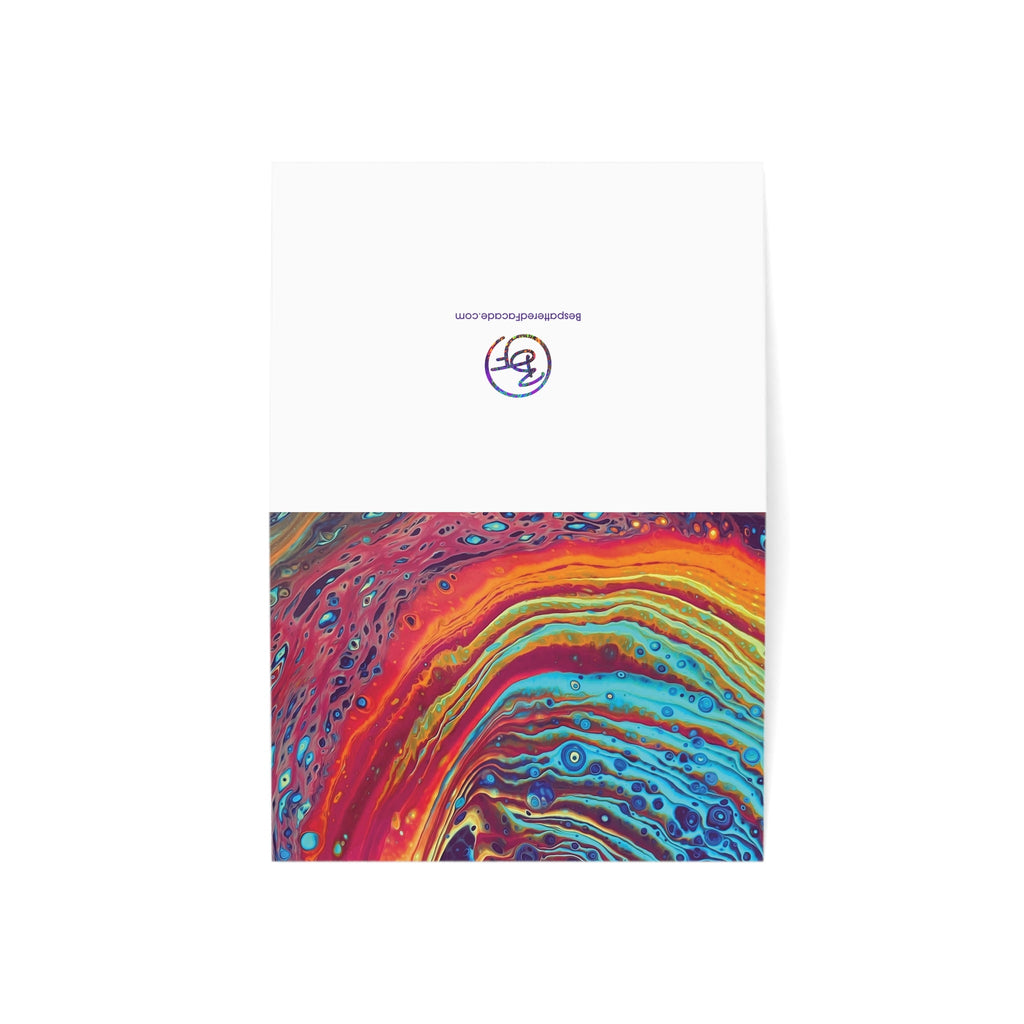 Bespattered Facade Rainbow Rings Greeting Cards | Sets of 1, 10, 30, or 50