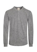 Henley Long Sleeve T-Shirt - Grey