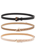 Skinny Faux Leather Belts