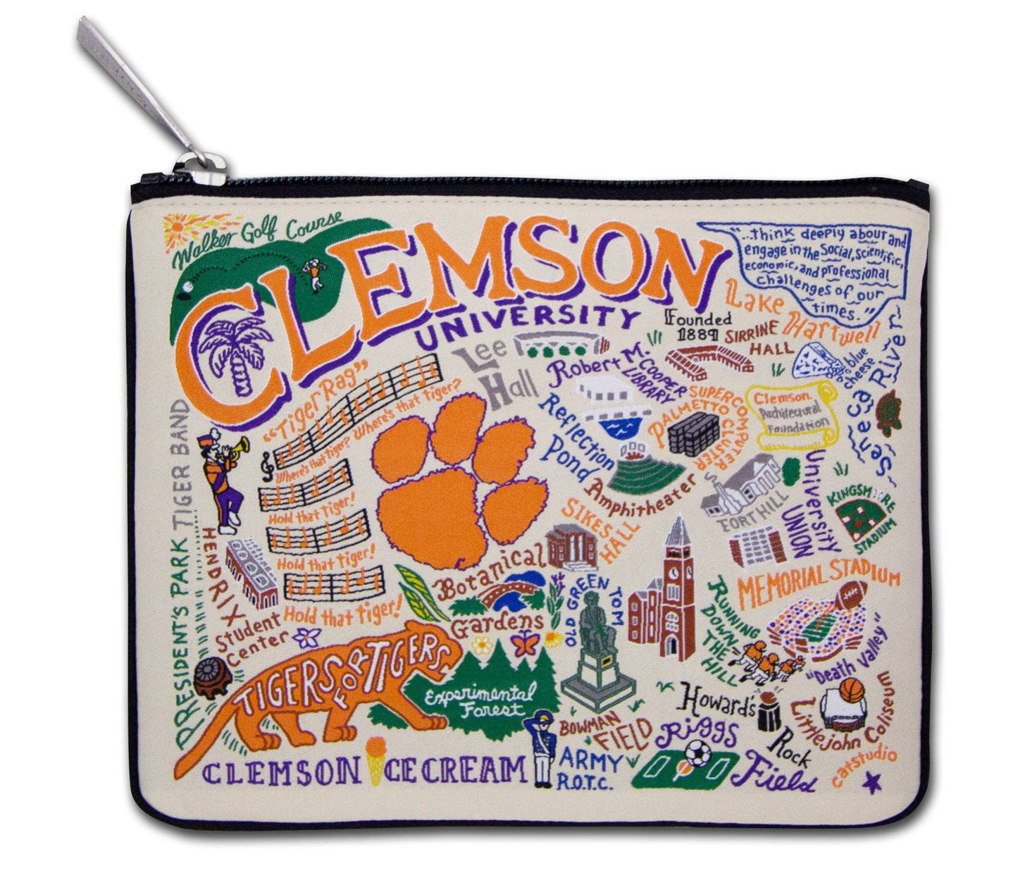 catstudio - Clemson University Collegiate Zip Pouch