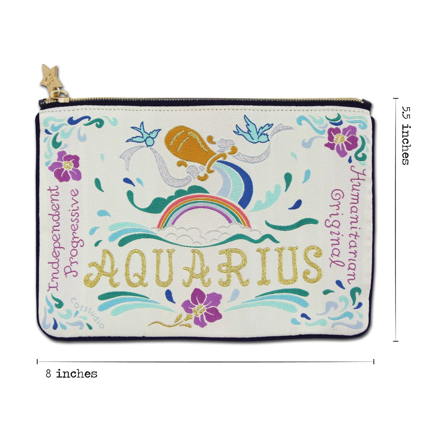 catstudio - Aquarius Astrology Zip Pouch