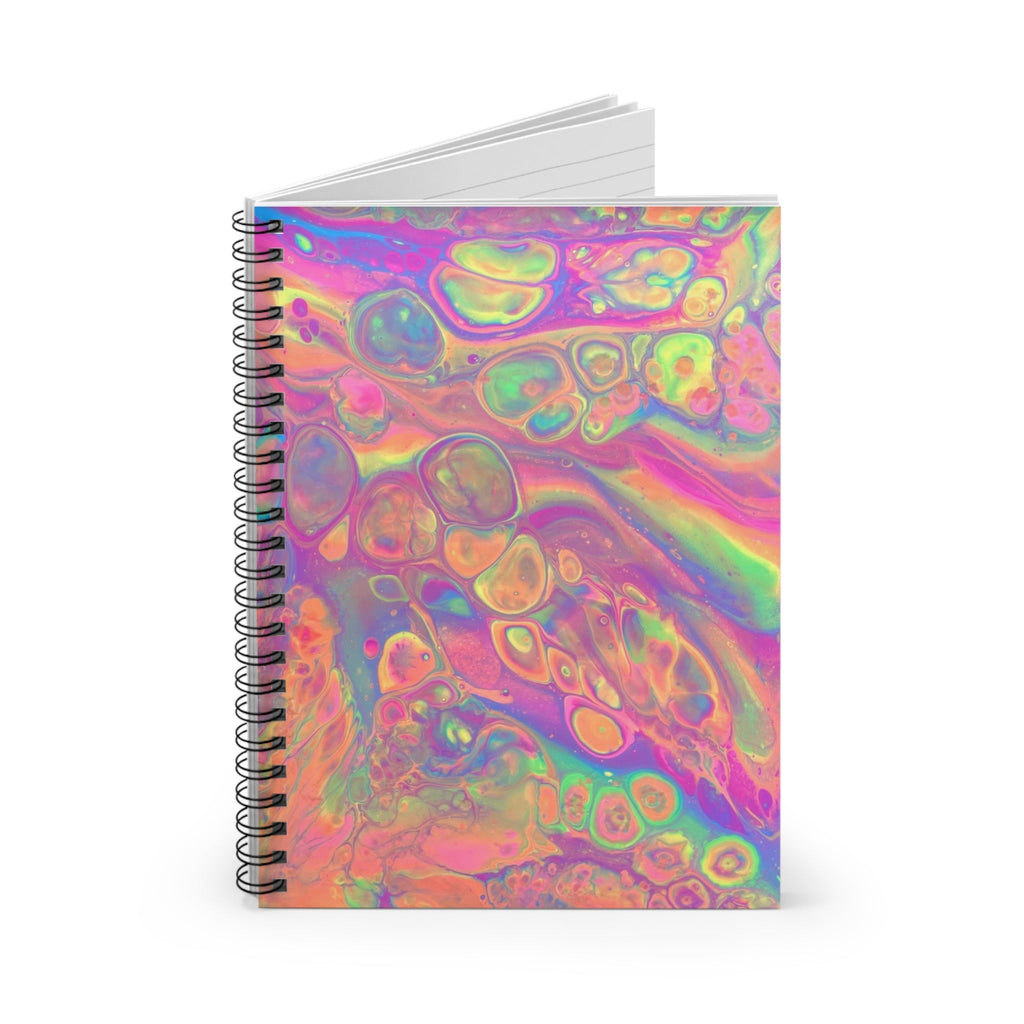 Bespattered Facade Rainbow Sherbet Spiral Notebook - Lined Pages