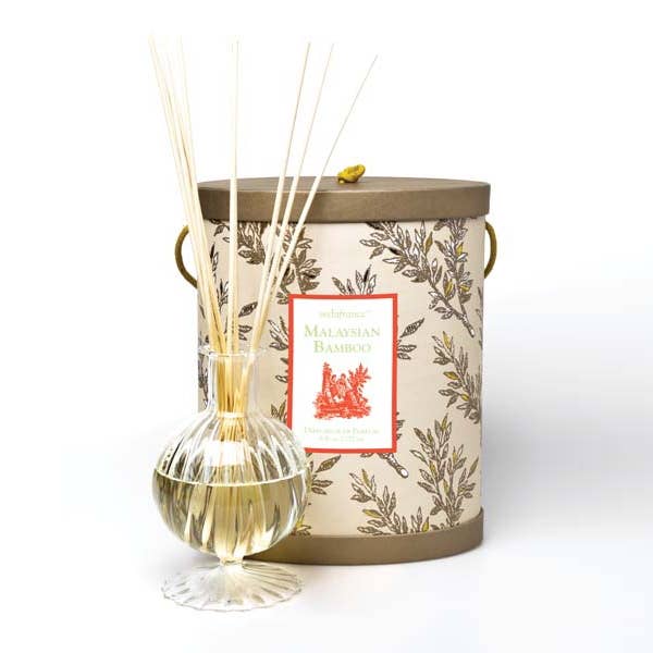 Seda France Candles - Malaysian Bamboo Classic Toile Diffuseur Set