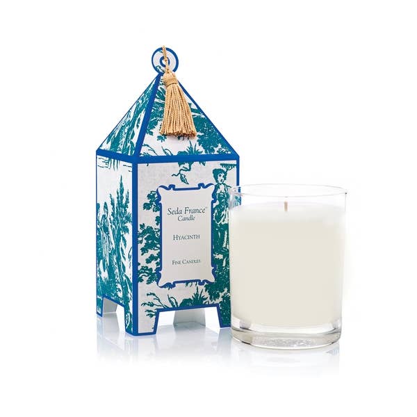 Seda France Candles - Hyacinth Classic Toile Pagoda Box Candle