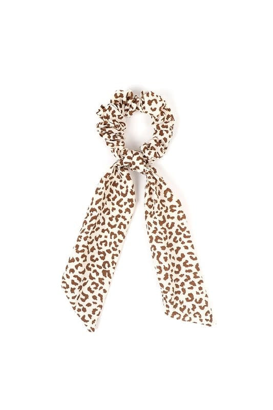 Cheetah Print Ribbon Hair Tie