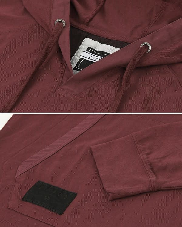 Contrast Henley Athletic T Shirt - Maroon