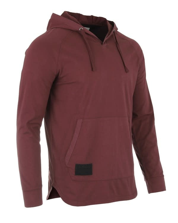 Contrast Henley Athletic T Shirt - Maroon