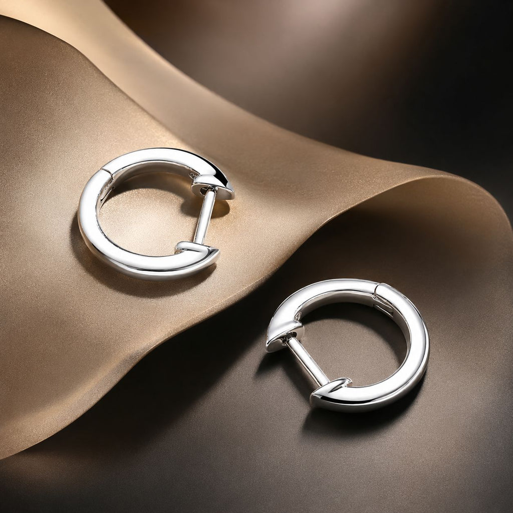 925 Sterling Silver Plated Black Gold Earrings for Women